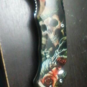 Spring Assisted Knife With Decorative Handle New Nearby Master USA